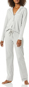 Essentials Women’s Cotton Modal Piped Notch Collar Pajama Set3